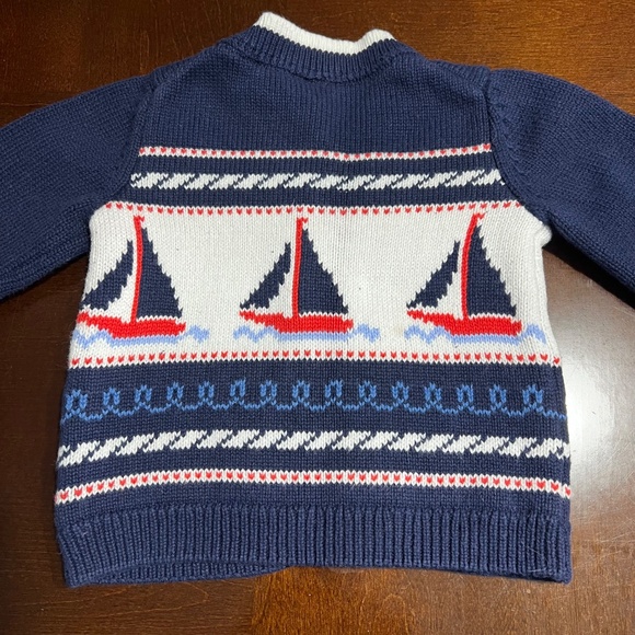 Janie and Jack Sailboat Sweater - Picture 3 of 4